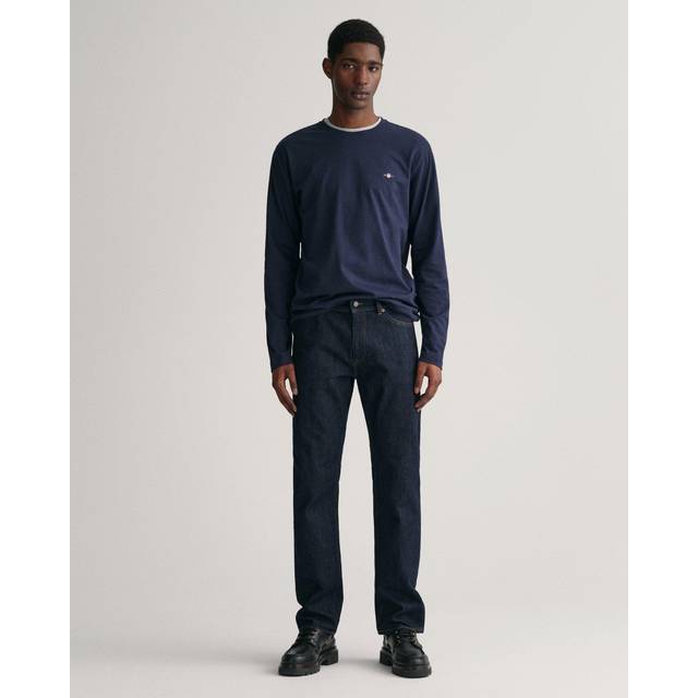 Men's GANT Mens Regular Jeans - Black - Size: 36/32