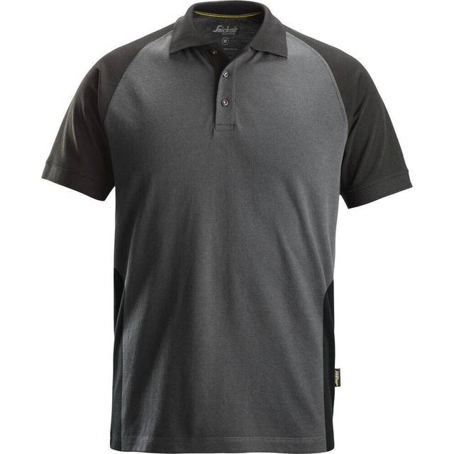 Snickers 2750 Two-Coloured Polo Shirt Steel Grey/Black XL Colour: Stee