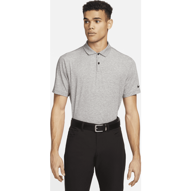 Nike Dri-Fit Solid Casual Short Sleeve Polo Shirt Men Tops Grey FJ1643-010 XL