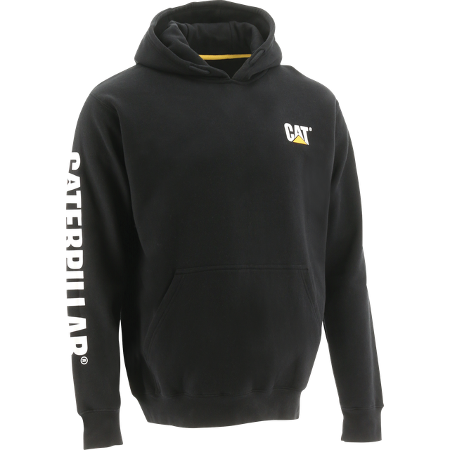 Men's Caterpillar Men's Trademark Banner Hooded Sweatshirt in Black - Size: 46/Regular