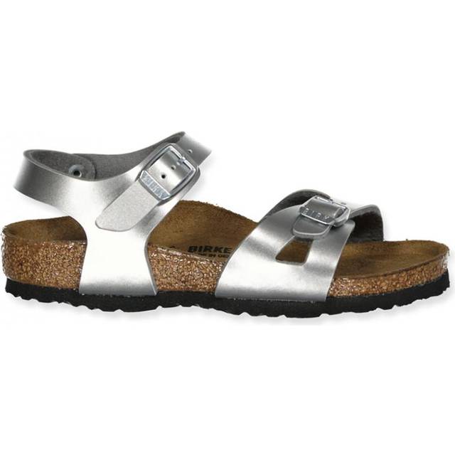 Birkenstock Girls Silver Buckle Sandals - 27