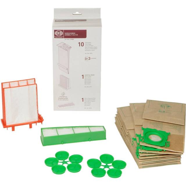 Sebo 6198ER Service-Box for Airbelt C2/ C2.1/ C3/ C3.1 includes 10 Filter Bags 3 Layer 1 Hospital Grade Filter and 1 Micro Hygiene Filter