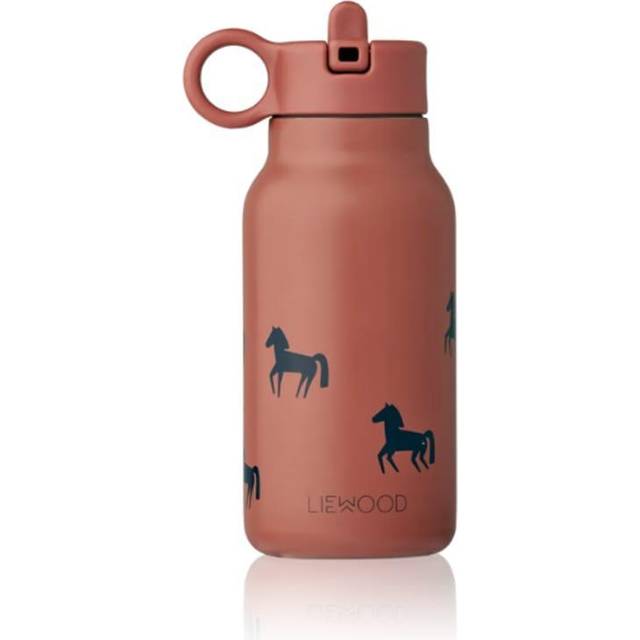 LIEWOOD - Falk Water Bottle 250 ml - Dricksflaska för barn - 1550 Horses / Dark Rosetta - 250 ml.