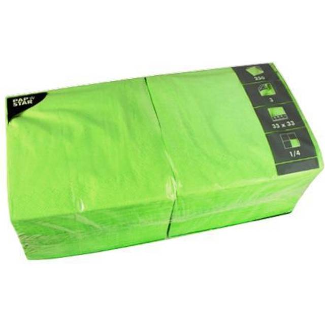 81656 3-Ply 1/4-Fold Serviettes 33 x 33 cm Apple Green (Pack of 250)