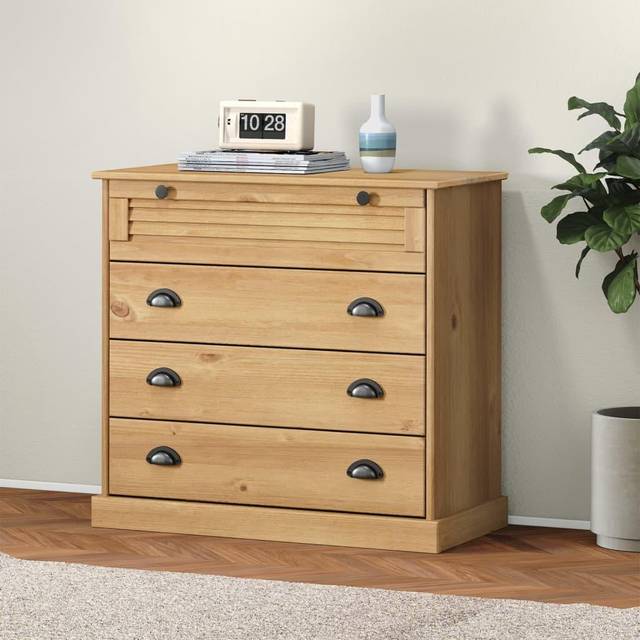 Vidaxl - Chest of Drawers vigo 80x40x76 cm Solid Wood Pine