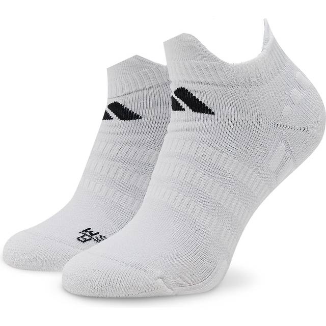 adidas Performance - Hvide tennissokker med lav kant, stødabsorbering og sort logo