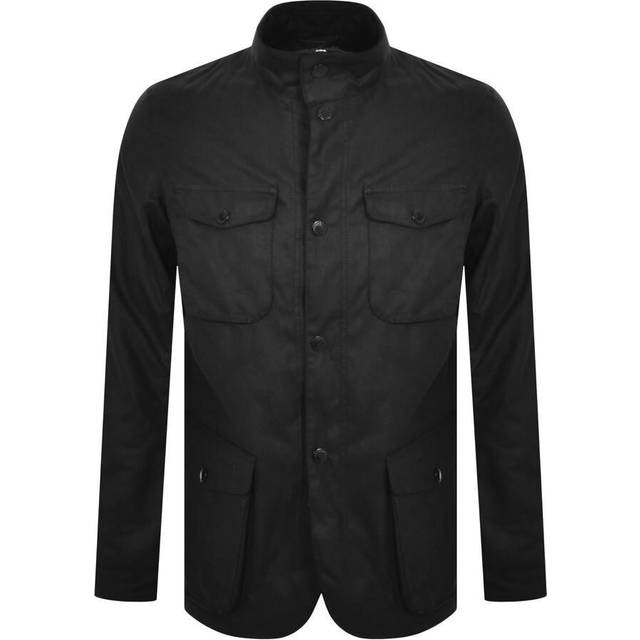 Barbour Men's Ogston Waxed Jacket Black, S
