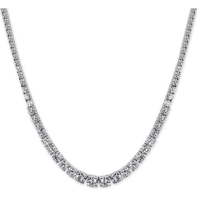 Carat London Womens Silver Taryn Sterling-silver and Cubic Zirconia Necklace 1 Size - SILVER