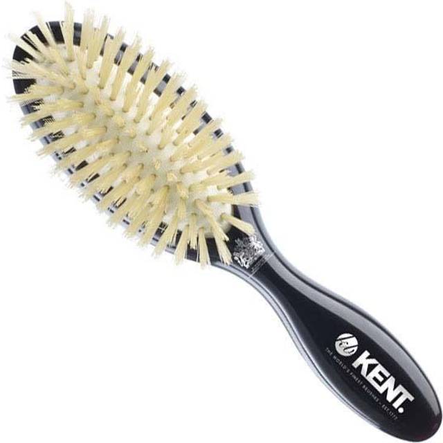Kent Brushes Classic Shine Small Soft White Pure Bristle Hairbrush