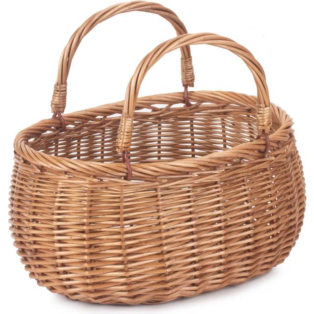 Wicker Basket Light Swing Handled Coracle Shopper