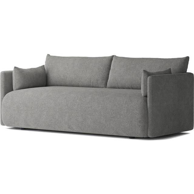 Audo - Offset 2-Seater Sofa - dunkelgrau/Stoff Audo Bouclé 16/BxHxT 178x59x90cm/Gestell pulverbeschichtet - dark grey (90.0 x 178.0 x 59.0cm)