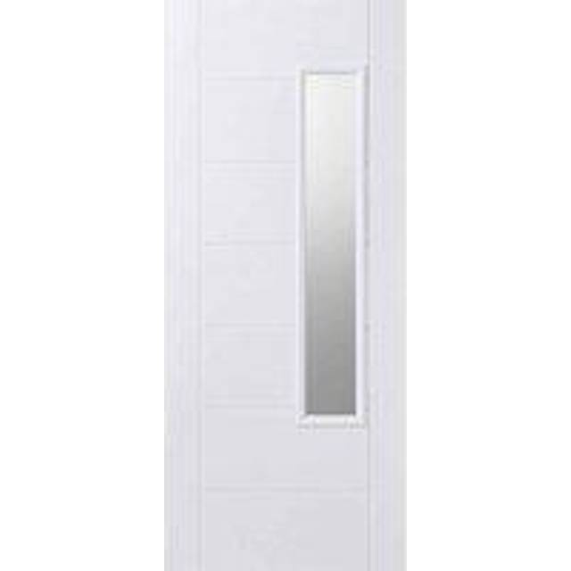 LPD Newbury GRP External Door - Frosted DG 1981 x 838mm White GRPNEWWHI33