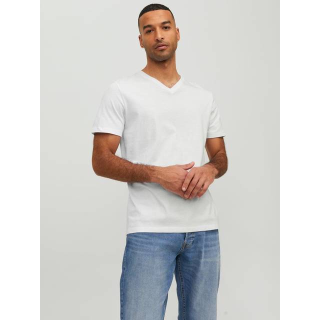 V-neck T-shirt Jack & Jones Organic Basic - Blanc - 2XL