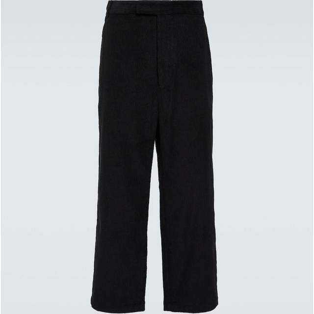 THOM BROWNE UNCONSTRUCTED STRAIGHT LEG SINGLE WELT POCKET TROUSER IN CORDUROY - 2 BLACK (2)
