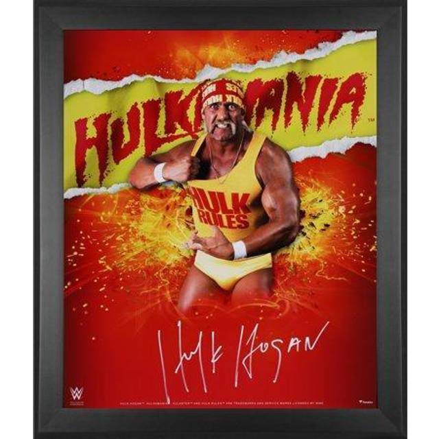 Hulk Hogan WWE Autographed Framed 20" x 24" Hulkamania In Focus Photograph