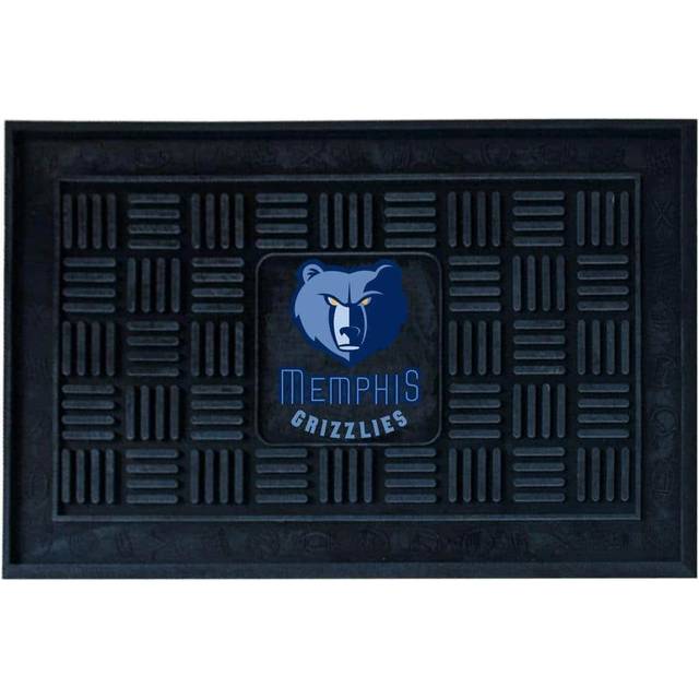 FANMATS 11414 Memphis Grizzlies Heavy Duty Vinyl Medallion Outdoor Door Mat - 19.5in. x 31in.