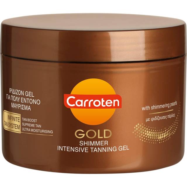 Gold Shimmer Intensive Tanning Gel 150 ml - Tan Express Accelerator for Shine Brown - Sunbed Tanning Accelerator - Sunscreen without SPF