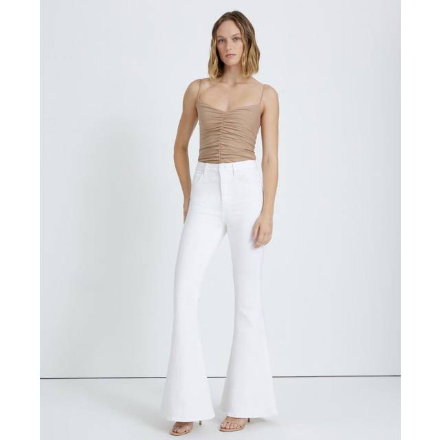 7 For All Mankind Mega Clean White Flare Jean