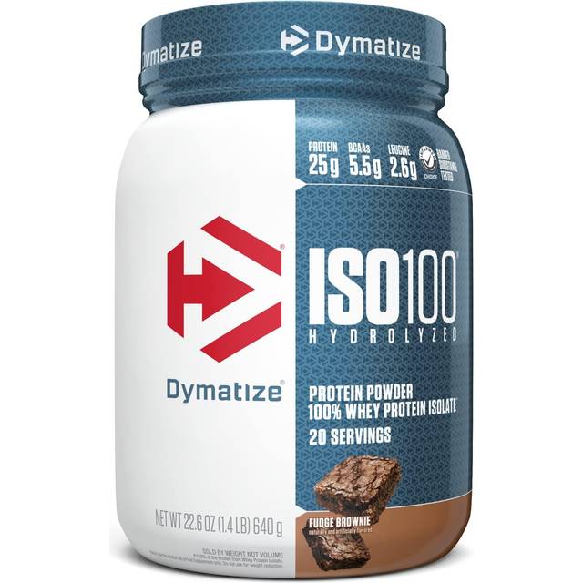 Dymatize  ISO100® Hydrolyzed  100% Whey Protein Isolate  Fudge Brownie   1.45 lb (660 g)