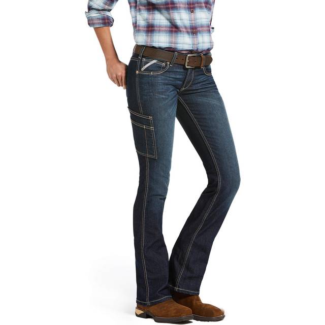 Women's semi-flared leg jeans Ariat Rebar DuraStretch - Bleu