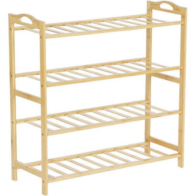 4-shelf bamboo shoe cabinet DKD Home Decor - Beige - One size