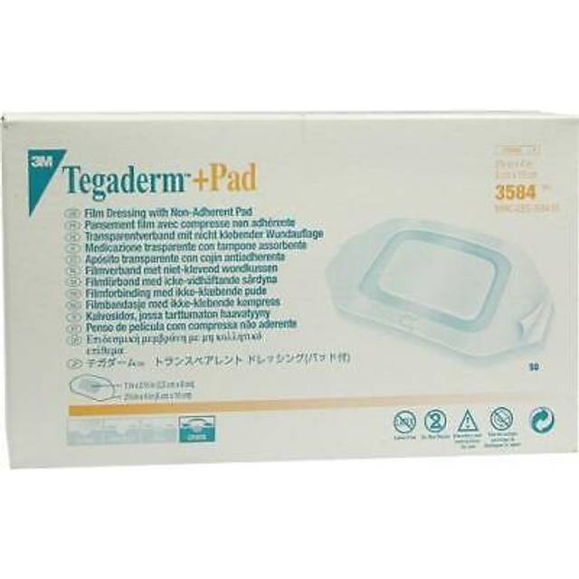 Sårfilm med dyna Tegaderm + Pad - 6x10cm (dyna 2,5x6cm) ram - 50 st