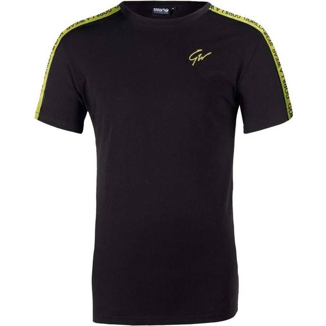 Gorilla Wear Chester Shirt – vit – ventilerande lätt bekväm topp med logotyp för sport jogging löpning vardag träning bomull attraktiv passform