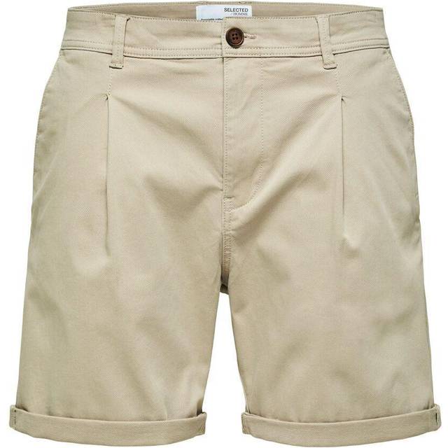 Selected Homme – Beige vida chino-shorts-Naturlig
