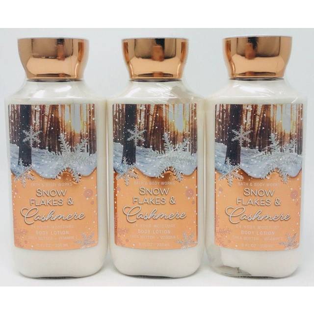 Bath & Body Works 24 Hr Moisture Body Lotion  Snow Flakes and Cashmere  8 Ounce