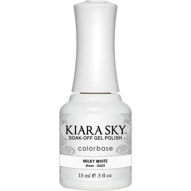 Kiara Sky Soak Off Cruelty Free Gel Polish - Milky White 15ml (G623)