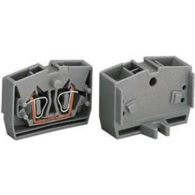 WAGO 264-301 2 Conductor Fixing Flanges End Terminal Block Grey
