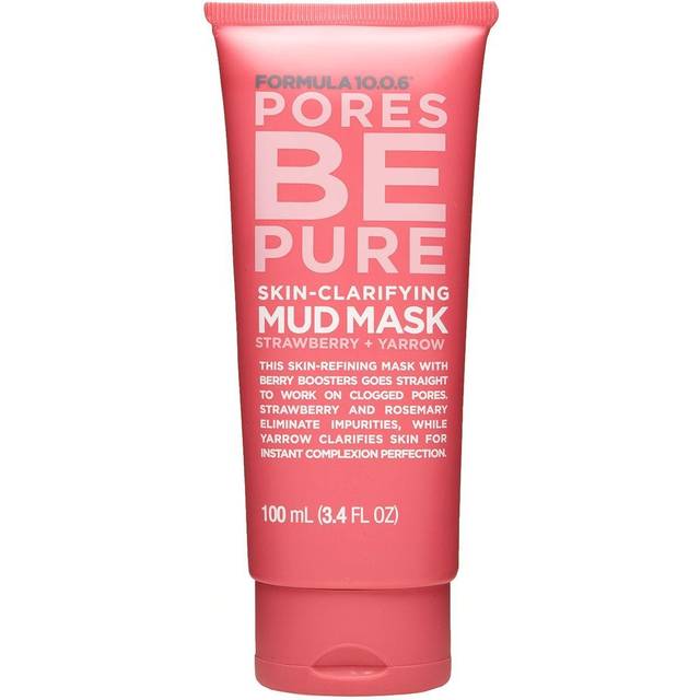 FORMULA 10.0.6 - Pores Be Pure Skin-Clarifying Mud Mask 3.4 fl oz. Unclogs Pores  Removes Impurities for Clear Skin  Vegan  Paraben-Free  Sulfate-Free