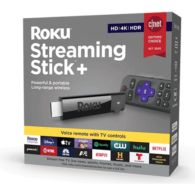 Roku Streaming Stick+ Smart Box Netflix BBC iPlayer - Black New