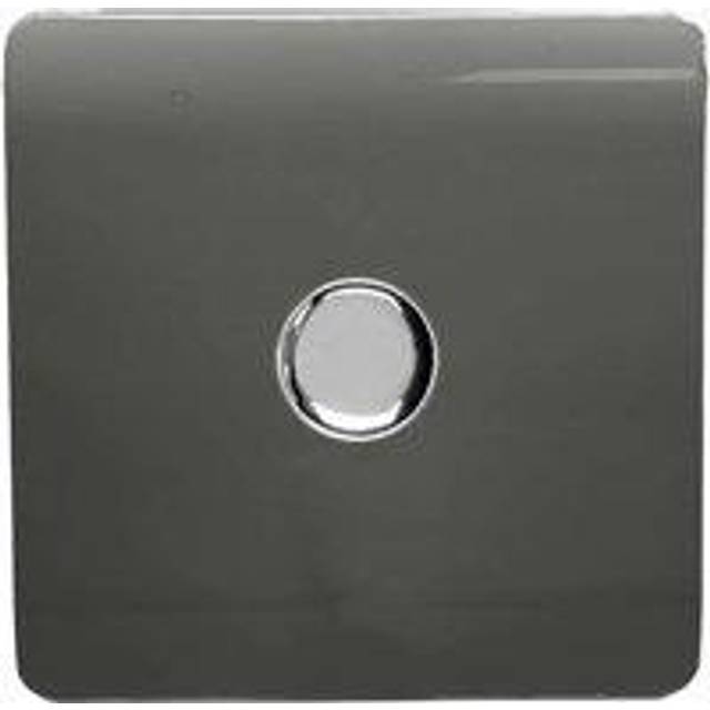 Trendi Artistic Modern Glossy Tactile 1 Gang 2 Way 120w  LED Dimmer switch Charcoal