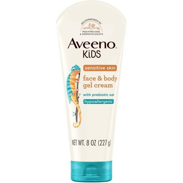 Aveeno Kids Face & Body Gel Cream Sensitive Skin Lightly Scented 8 oz
