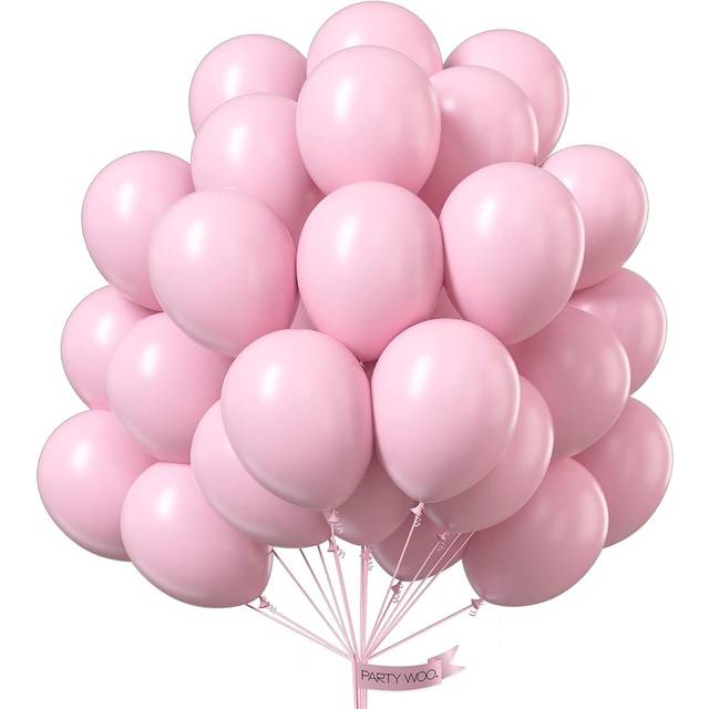 Pastel Pink Balloons, 50 pcs 12 Inch Pink Balloons, Baby Pink Balloons for Balloon Garland Balloon Arch as Birthday Party Decorations, Wedding