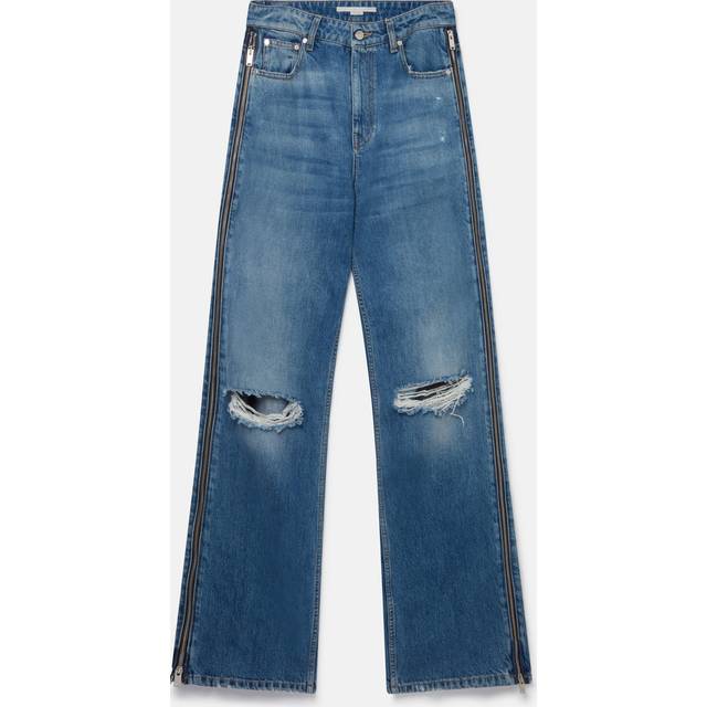 Cropped Straight Fit Denims with Side Zips 26cm size 27 (27)