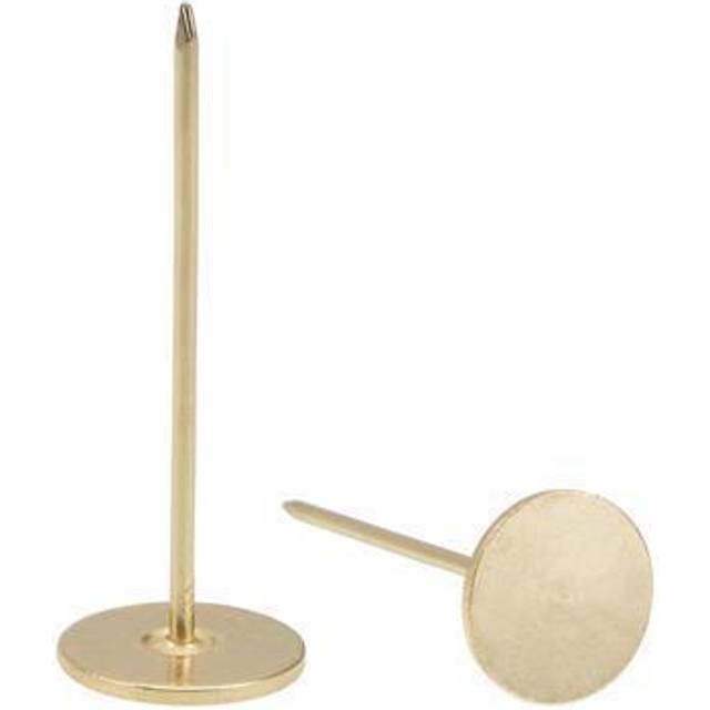 Upholstery nails tacks 18mmx50mm flat head furniture nails gold tone 40 pcs