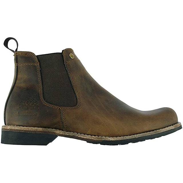 (9 UK, Brown) Woodland Mens Leather Dealer/Chelsea Boot