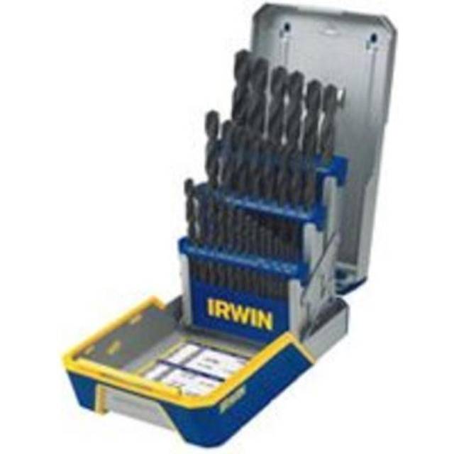 IRWIN Tools 3018004 Black Oxide Metal Index Drill Bit Set  29pc Pro Case