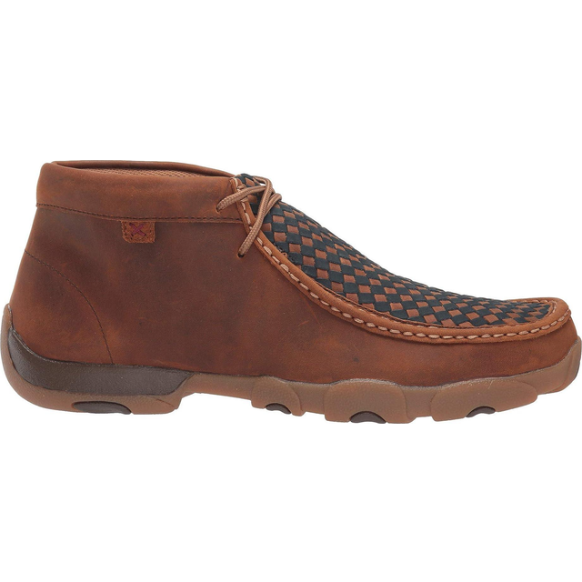 Twisted X Men's Chukka Driving Moc  Oiled Saddle/Blue  11W