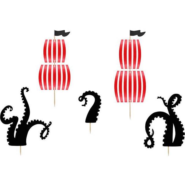 Cake Topper Piraten, 5-teilig, 14,5cm - 21cm