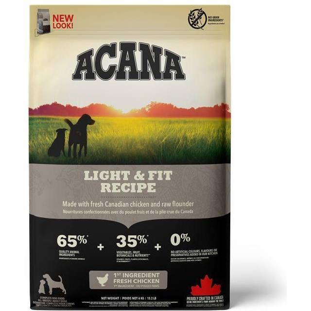 Acana Light & Fit Hundfoder - 6 kg, Kyckling & Flundra (6 kg)
