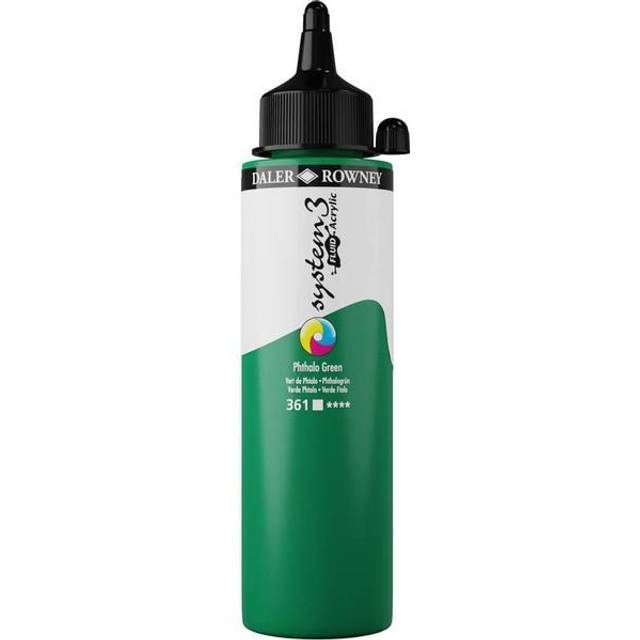 Daler Rowney System 3 Fluid Acrylic 250ml Phthalo Green