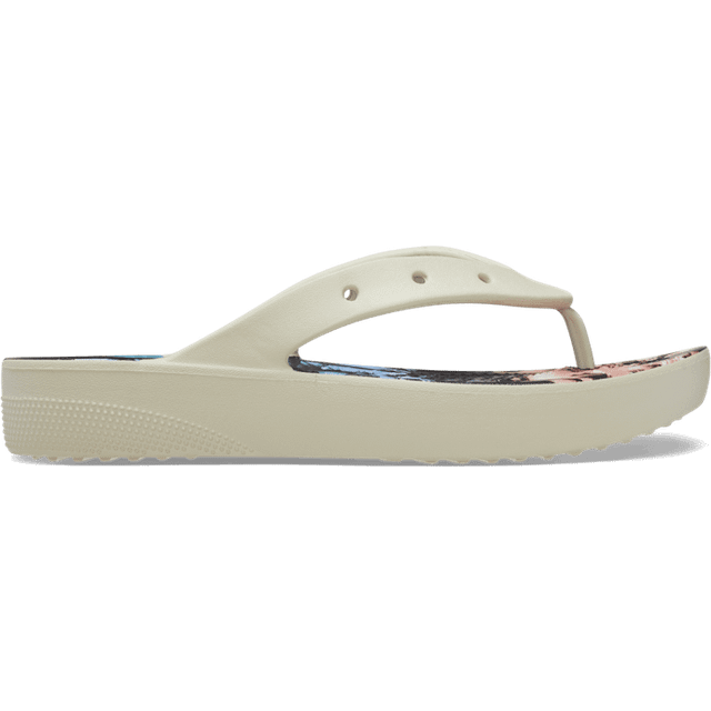 Crocs Classic Platform Flip Flop Unisex Men's | Flip Flops  | Bone/Multi  | UK Size 9