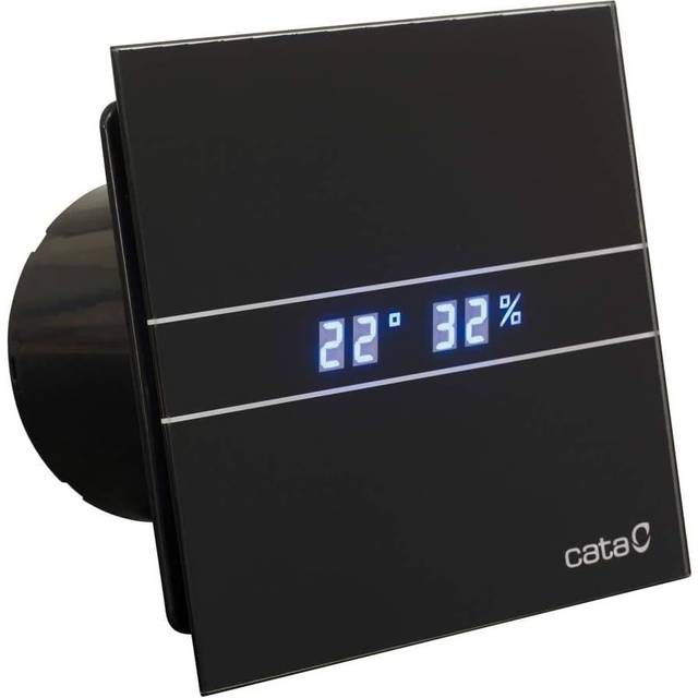 Cata E 100 GTH BK badrumsavdragare, timer hygro, 8 W, svart