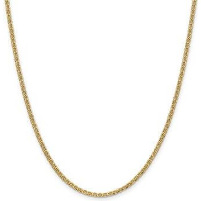Quality Gold BC121-24 2.40 mm x 24 in. 14K Yellow Gold Semi-Solid Anchor Chain
