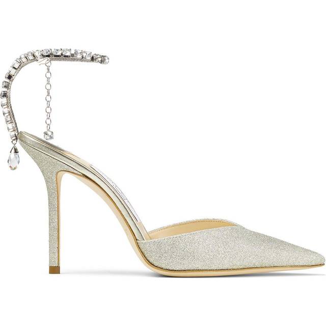 Jimmy Choo - Saeda 100mm pumps - women - Other fibres - 37 - White