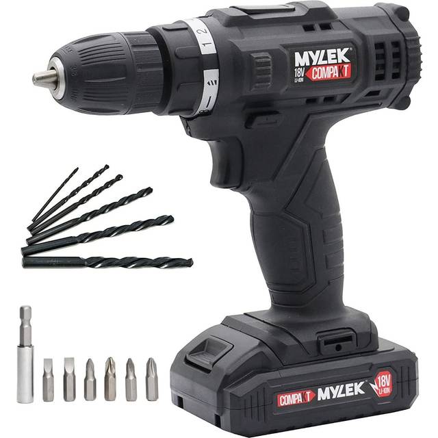 Mylek Myw09 18V Cordless Drill Electric Screwdriver Set - One Colour
