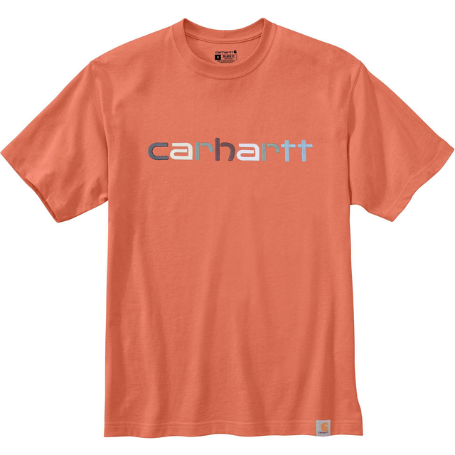 Carhartt Heavyweight Logo T-shirt - Terracotta